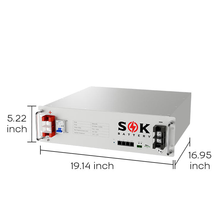 SOK SK48V100N 48V 100Ah Server Rack LiFePO4 Battery