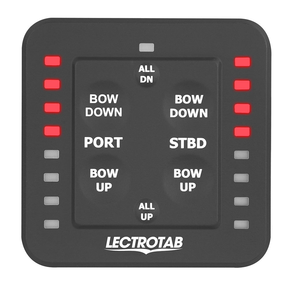 Lectrotab One-Touch Leveling LED Trim Tab Control, Black, 12V/24V, Single or Dual Actuator, SLC-11