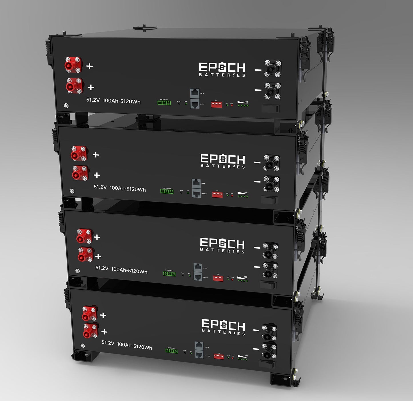 Epoch Batteries 48V 100Ah Self-Heating LiFePO4 Rack Battery