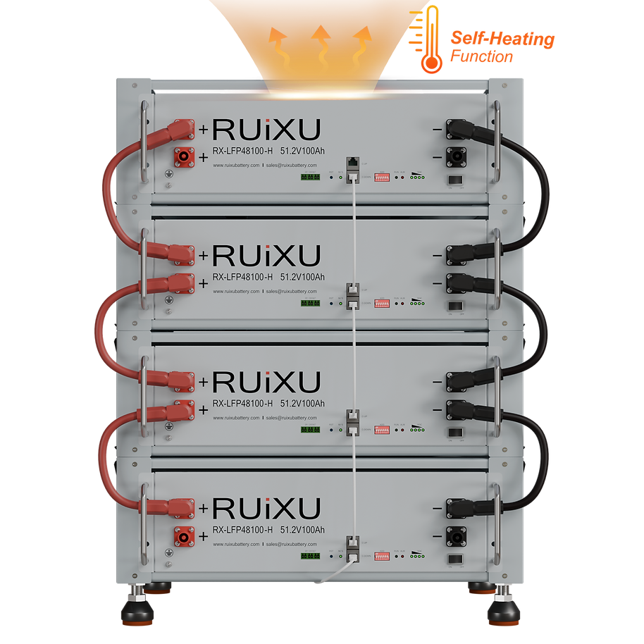 RUiXU RX-LFP48100-H 48V 100Ah 5.12kWh Self-Heating Rack Mount LiFePO4 Battery