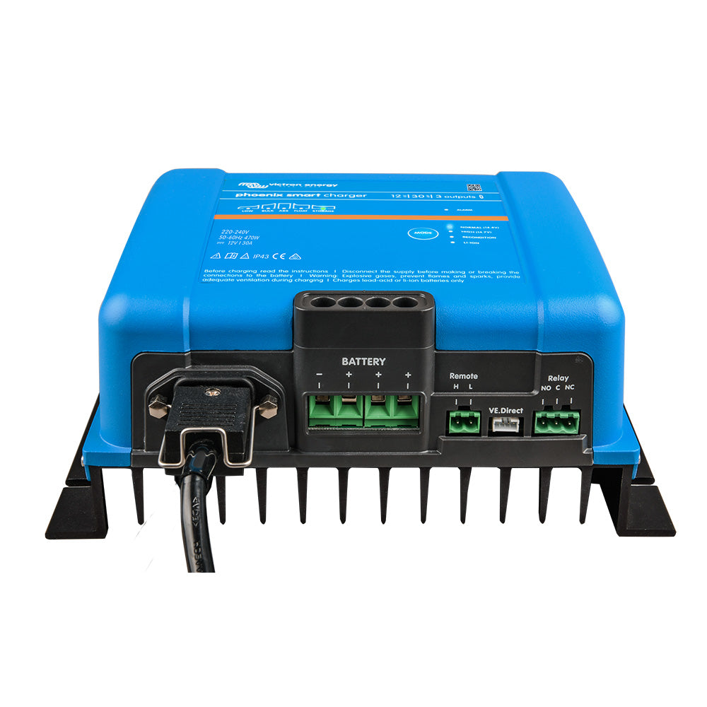 Victron Energy Phoenix Smart IP43 12V 30A 3-Output Battery Charger Bluetooth 120-240VAC PSC123053095