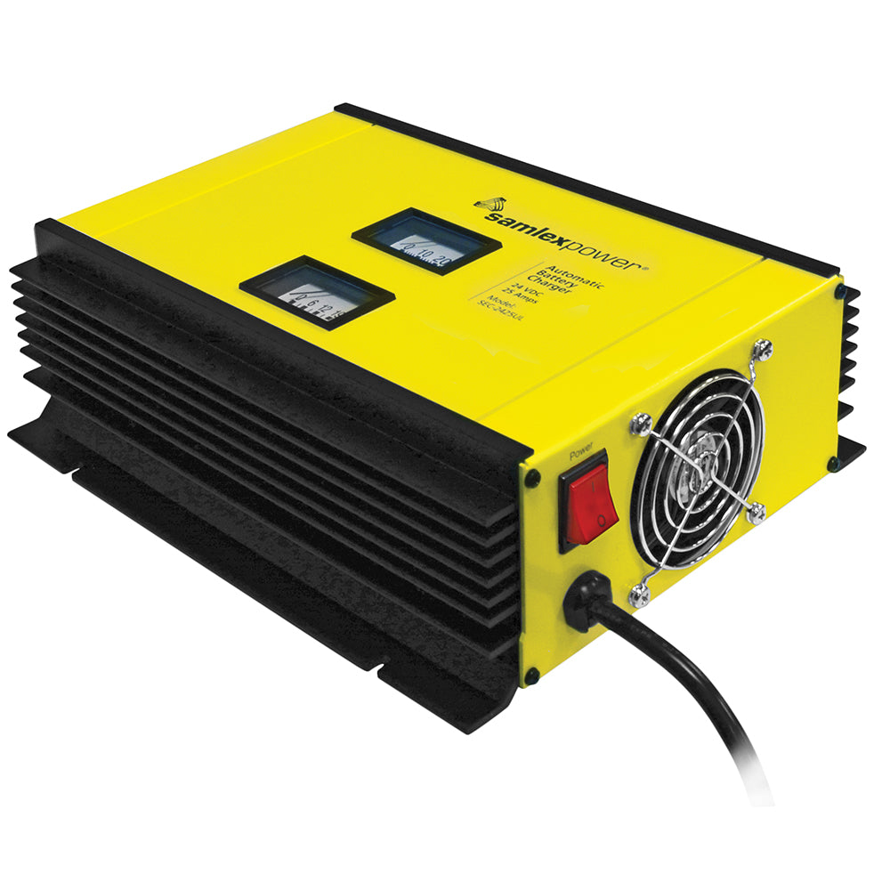 Samlex SEC-2425UL 24V 25A Battery Charger - 2-Bank, 3-Stage, AGM/Gel/Flooded, DIP Switch, Temp Sensor Included