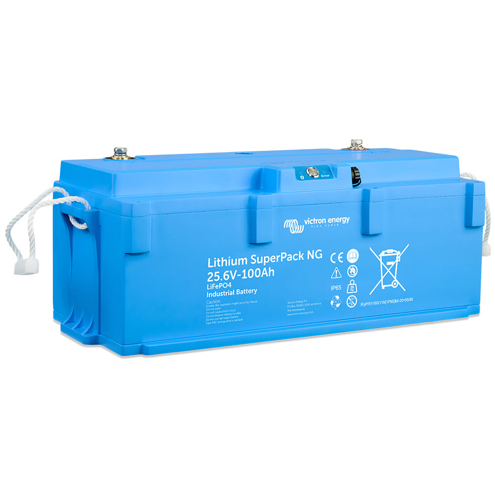 Victron Energy Lithium SuperPack NG 24V 100Ah LiFePO4 Battery - Self-Heating, Bluetooth, IP65, BCI Group 49 (BAT524110740)
