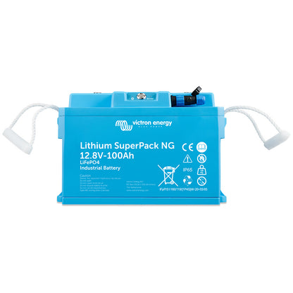 Victron Energy Lithium SuperPack NG 12V 100Ah LiFePO4 Battery - Self-Heating, Bluetooth, IP65, BCI Group 49 (BAT512110740)