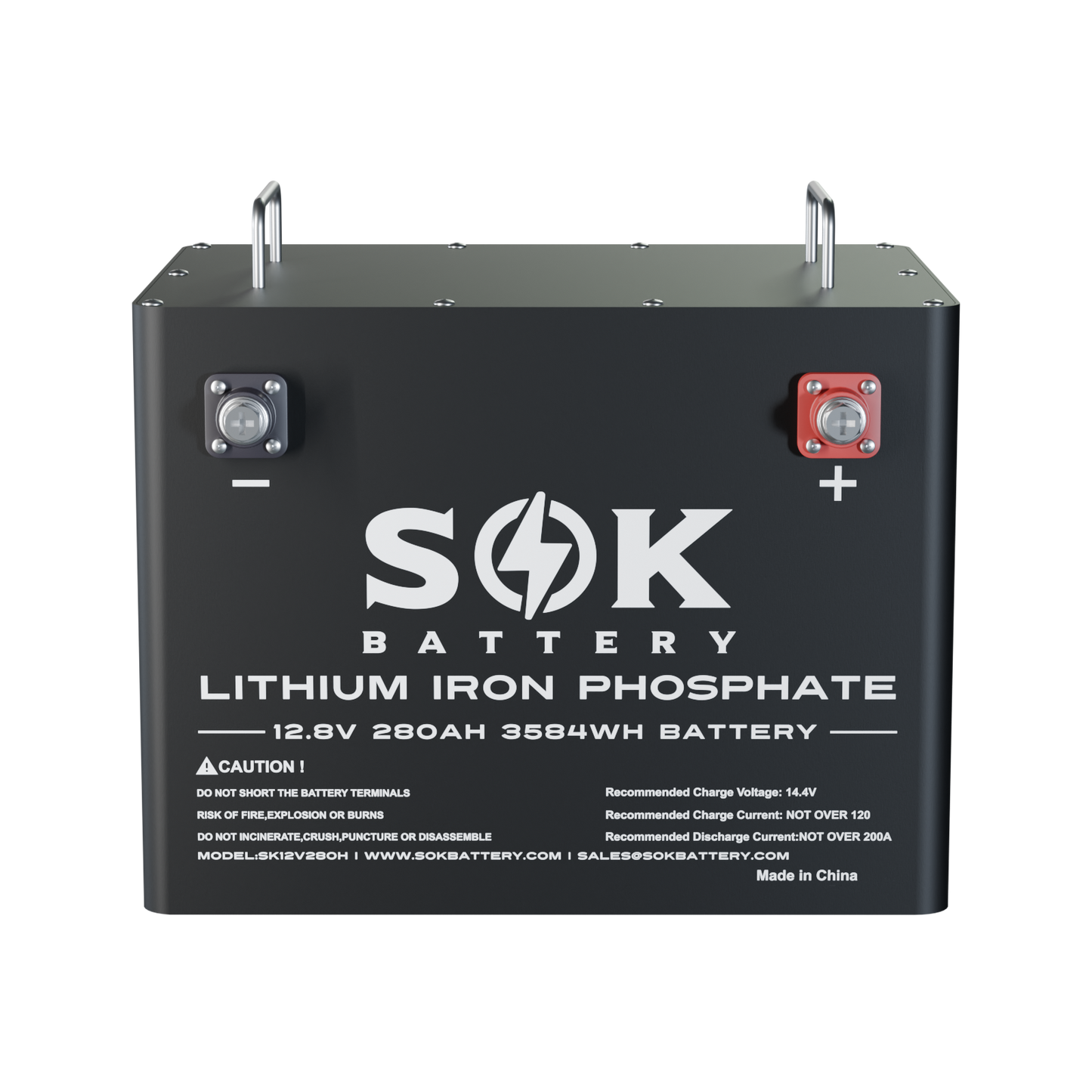 SOK SK12V280H 12V 280Ah Heated Bluetooth LiFePO4 Battery
