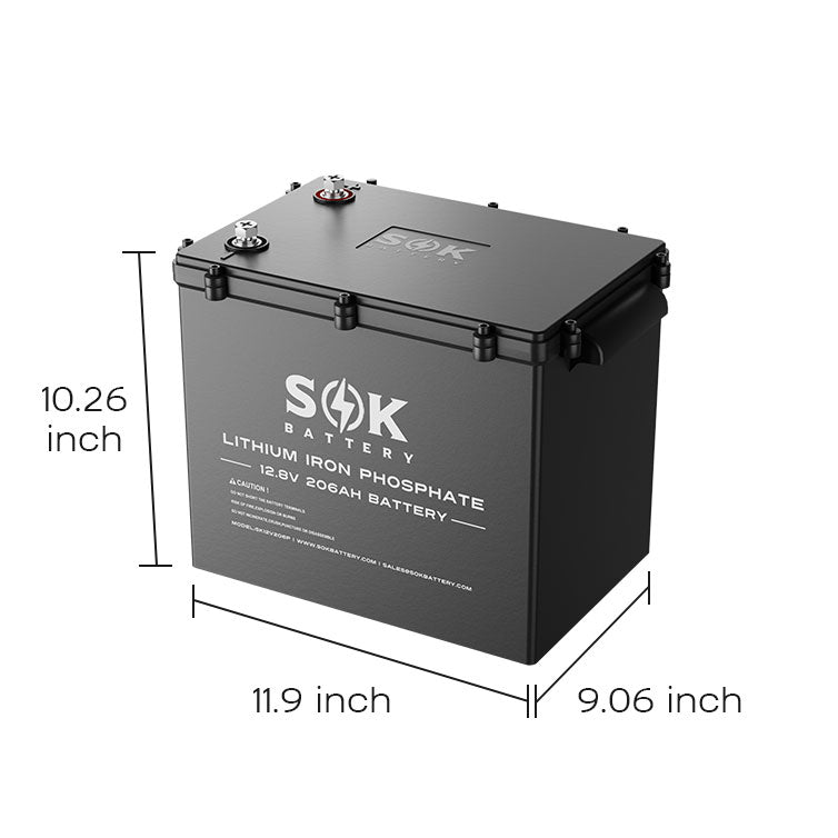 SOK SK12V206PH 12V 206Ah Marine Grade LiFePO4 Battery