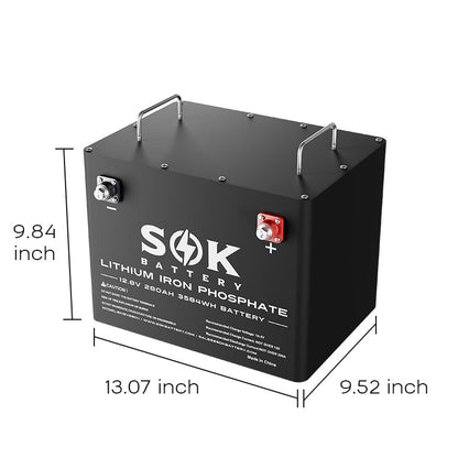 SOK SK12V280H 12V 280Ah Heated Bluetooth LiFePO4 Battery