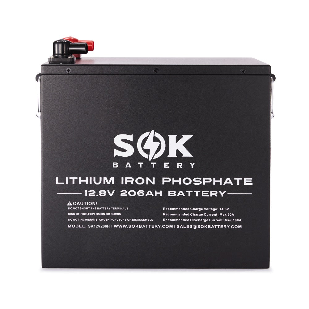 SOK SK12V206H 12V 206Ah Heated Bluetooth LiFePO4 Battery