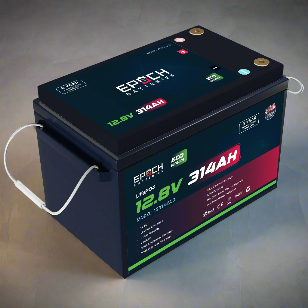 Epoch Batteries 12V 314Ah LiFePO4 Deep Cycle Battery