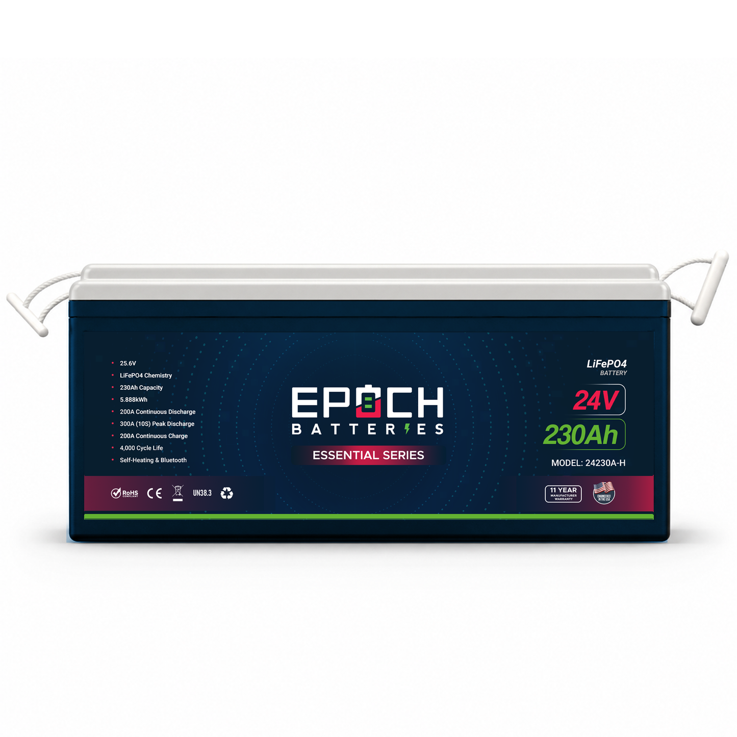 Epoch Batteries 24V 230Ah Heated LiFePO4 Battery With Bluetooth