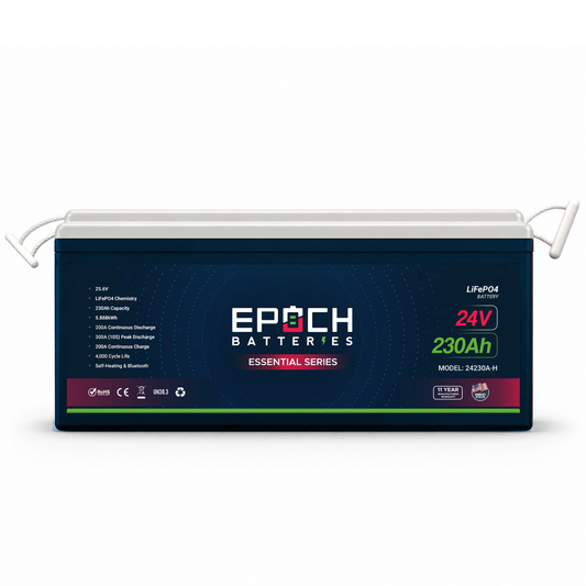Epoch Batteries 24V 230Ah Heated LiFePO4 Battery With Bluetooth