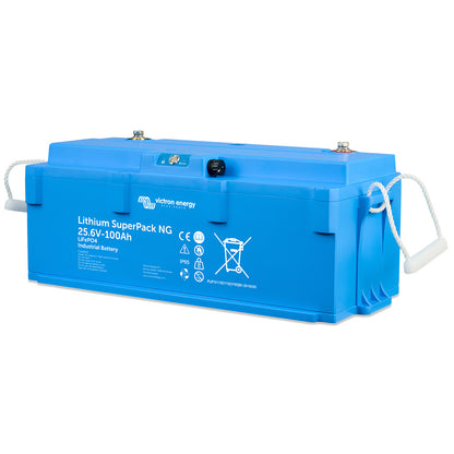 Victron Energy Lithium SuperPack NG 24V 100Ah LiFePO4 Battery - Self-Heating, Bluetooth, IP65, BCI Group 49 (BAT524110740)