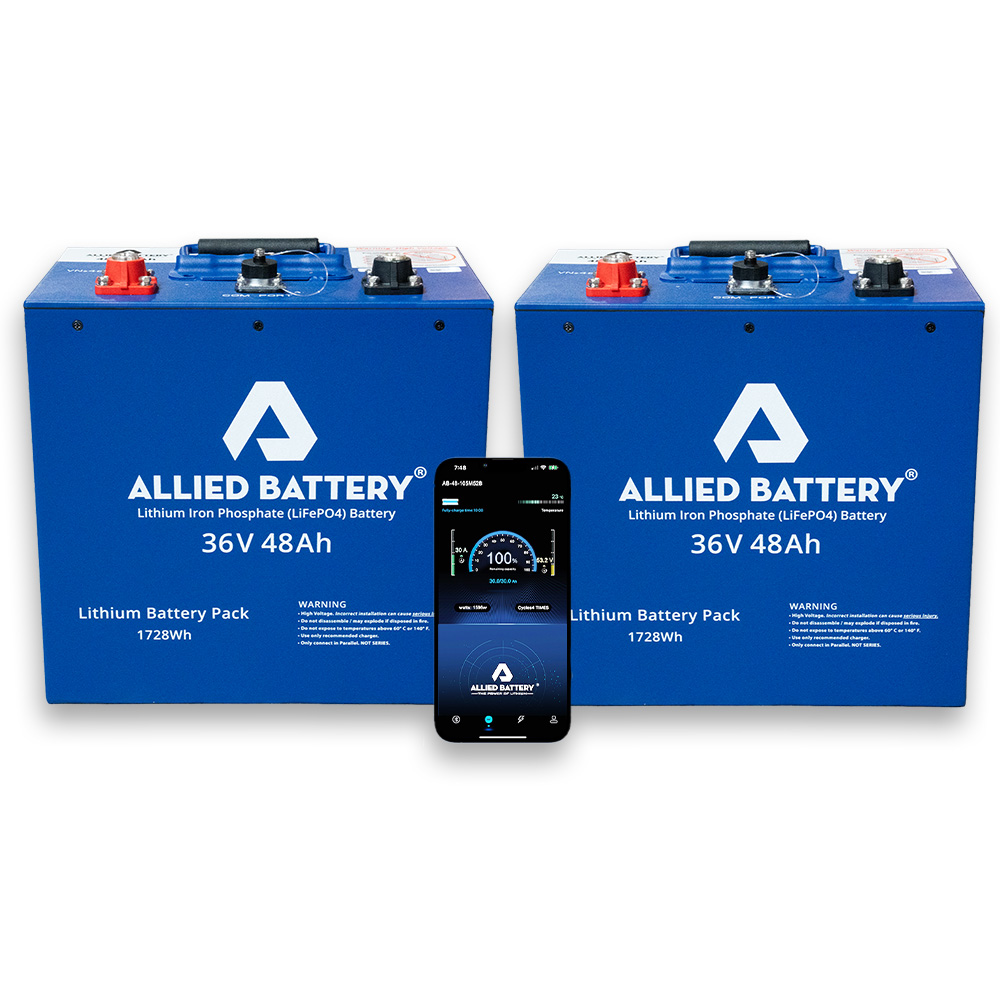 Allied Drop-In-Ready 36V 48Ah lithium golf cart battery