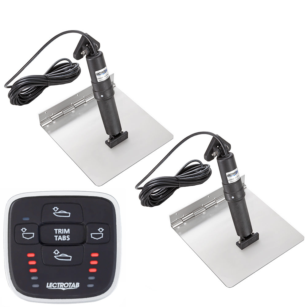 Lectrotab XKA Stainless Steel Electric Trim Tab Kit with MLC-1 Control, 12" x 12", 12V, Boats 18-32 ft, XKASML12X12