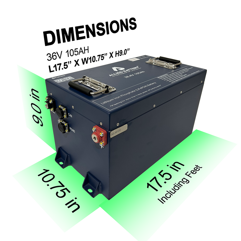 Allied 36V 105Ah LiFePO4 Golf Cart Battery with Bluetooth