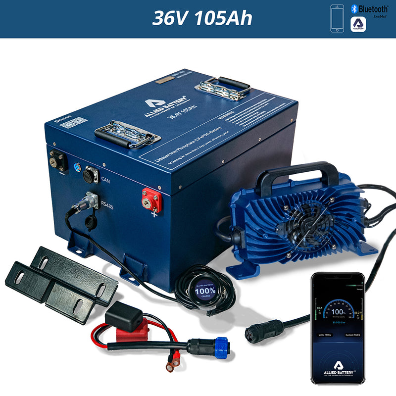 Allied 36V 105Ah LiFePO4 Golf Cart Battery with Bluetooth