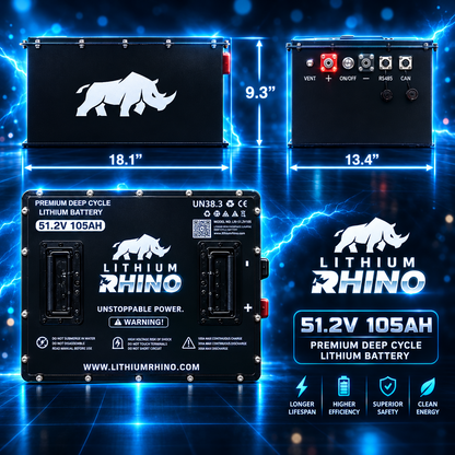 Lithium Rhino 48V 105Ah battery dimensions