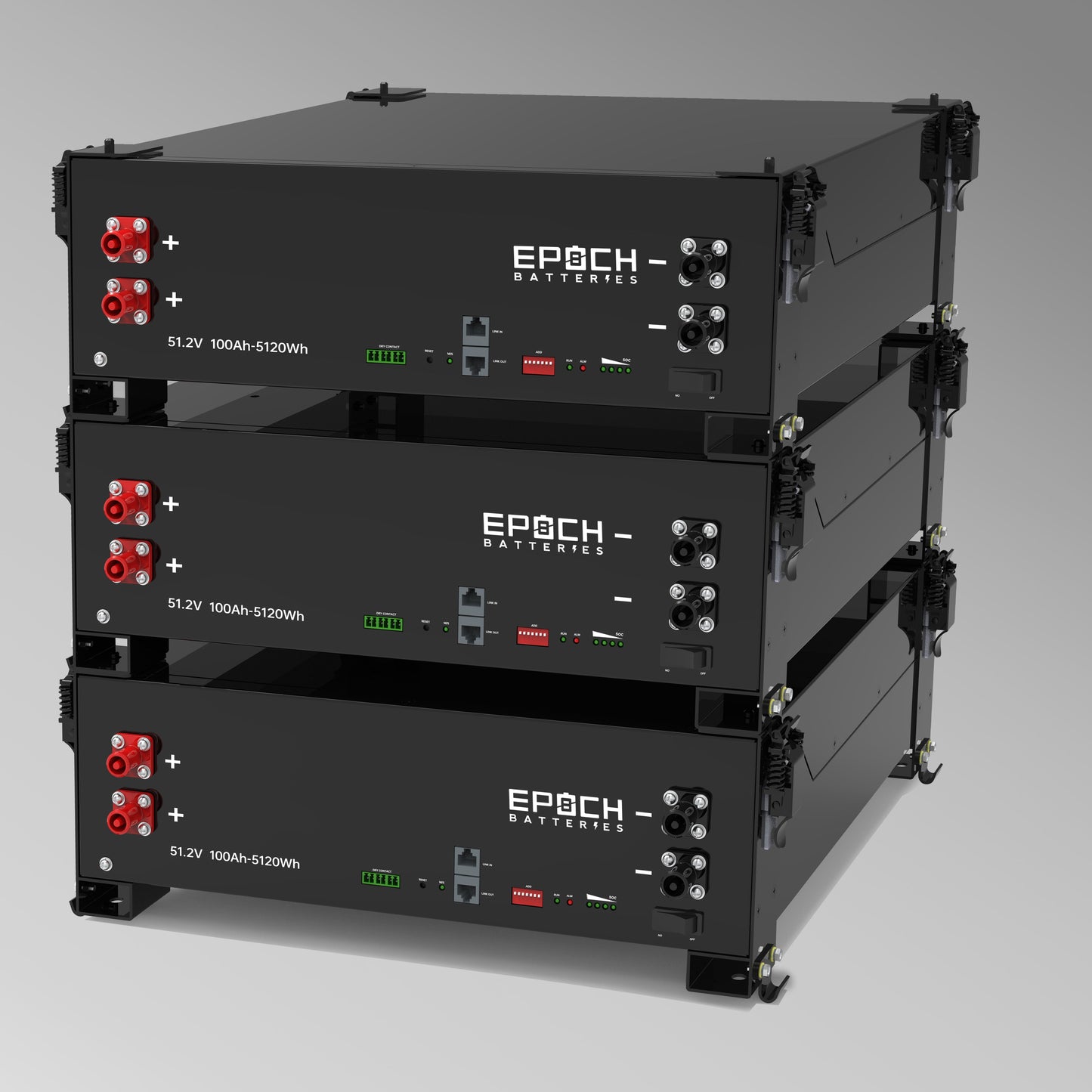 Epoch Batteries 48V 100Ah Self-Heating LiFePO4 Rack Battery