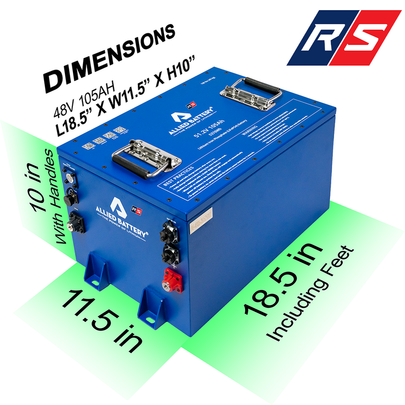 Allied RS 48V 105Ah LiFePO4 Golf Cart Battery