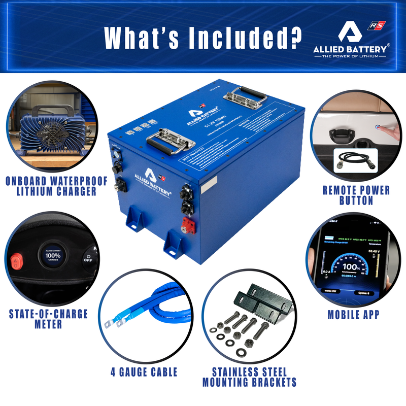Allied RS 48V 105Ah LiFePO4 Golf Cart Battery