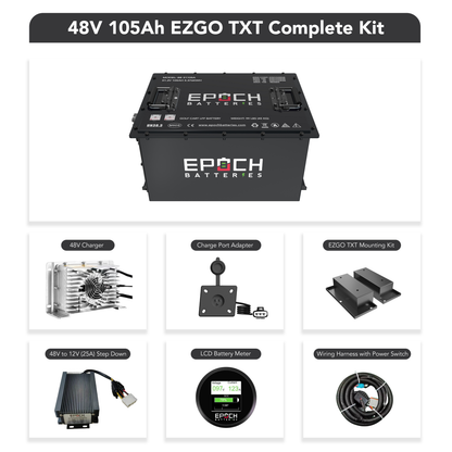 Epoch Batteries 48V 105Ah LiFePO4 Golf Cart Kit With Bluetooth
