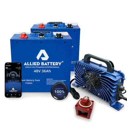 Allied Drop-In-Ready 48V 36Ah lithium golf cart battery