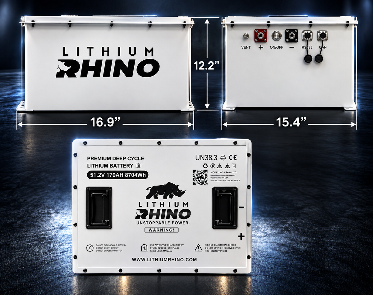 Lithium Rhino 48V 170Ah battery dimensions
