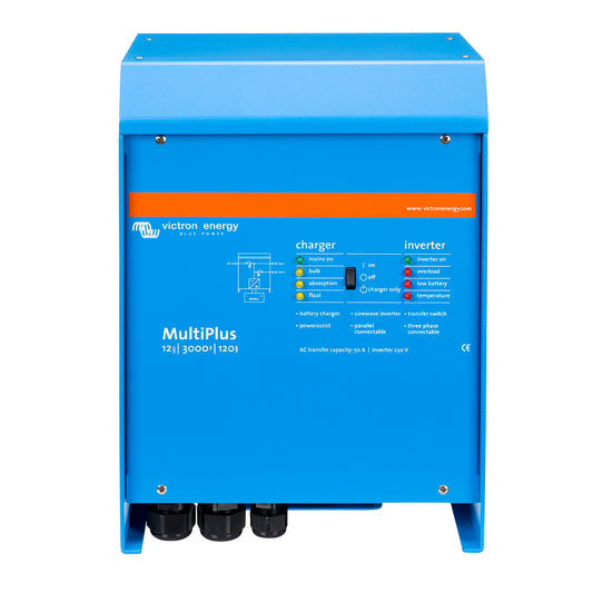 Victron Energy MultiPlus 12/3000/120-50 120V Pure Sine Wave Inverter Charger, 3000VA 2400W, 120A Charger, 50A Transfer, UL 1741 & UL 458, PMP122301102