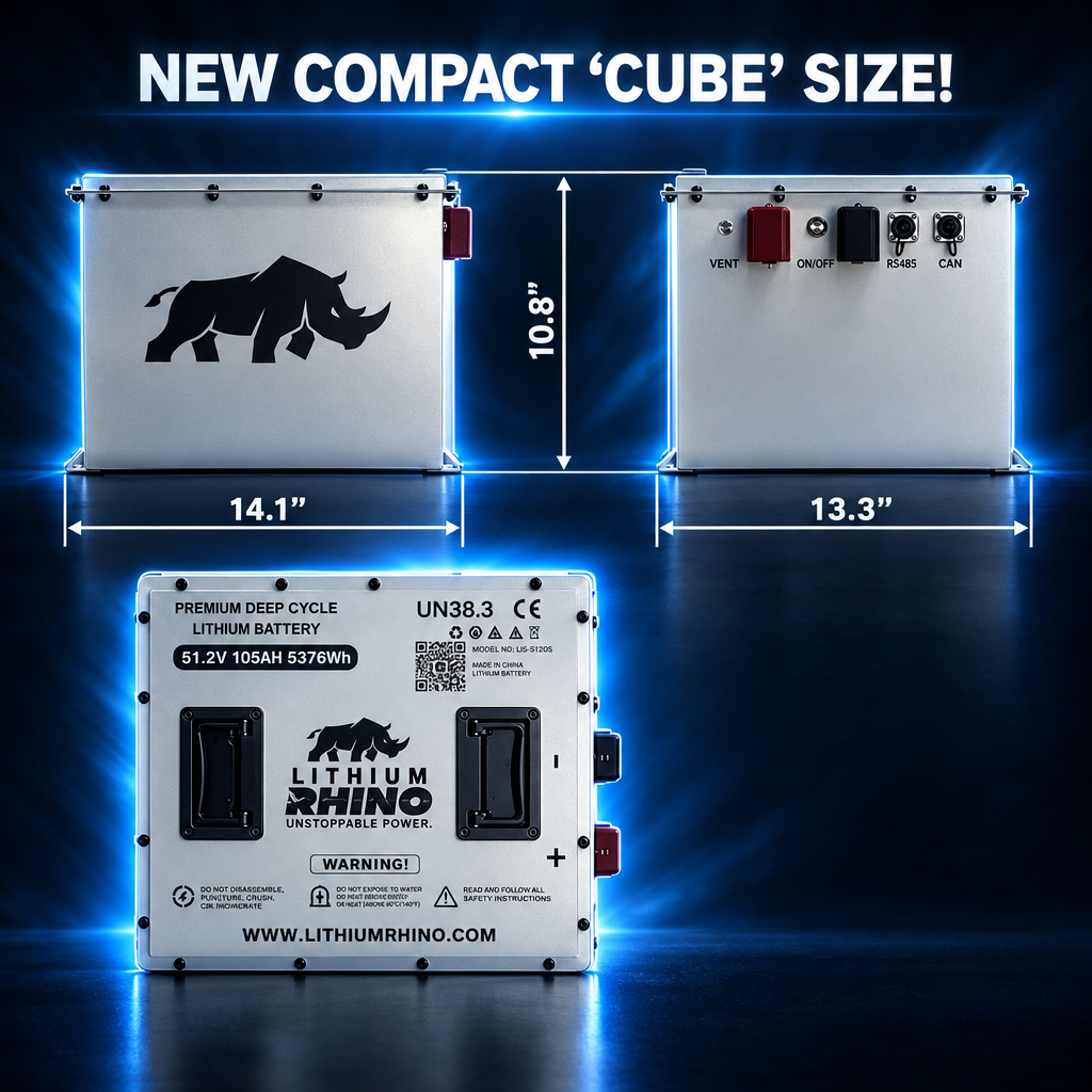 Lithium Rhino 48V 105Ah CUBE battery dimensions