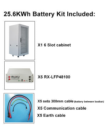 RUiXU RX-LFP48100 48V 100Ah 5.12kWh 3U Rack Mount LiFePO4 Battery