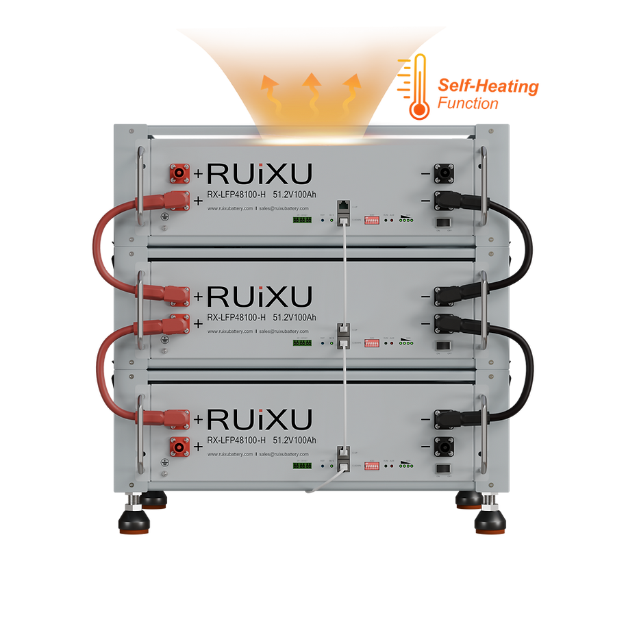 RUiXU RX-LFP48100-H 48V 100Ah 5.12kWh Self-Heating Rack Mount LiFePO4 Battery