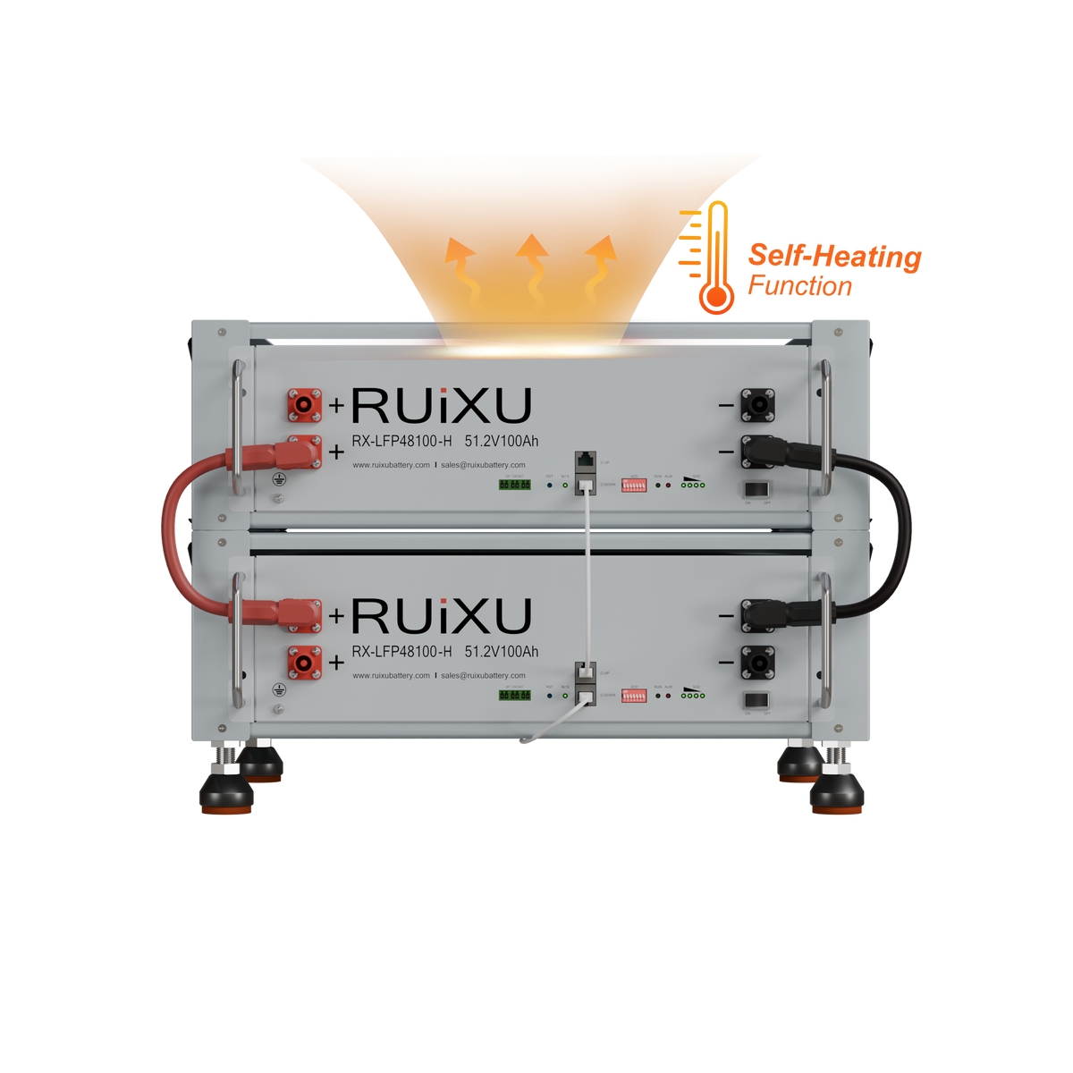 RUiXU RX-LFP48100-H 48V 100Ah 5.12kWh Self-Heating Rack Mount LiFePO4 Battery