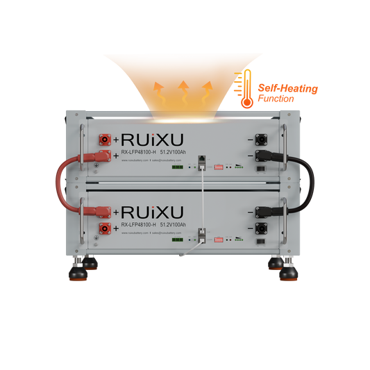 RUiXU RX-LFP48100-H 48V 100Ah 5.12kWh Self-Heating Rack Mount LiFePO4 Battery