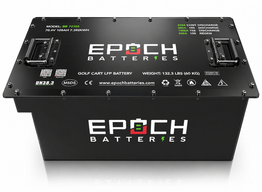 Epoch Batteries 72V 105Ah LiFePO4 Golf Cart Kit Bluetooth
