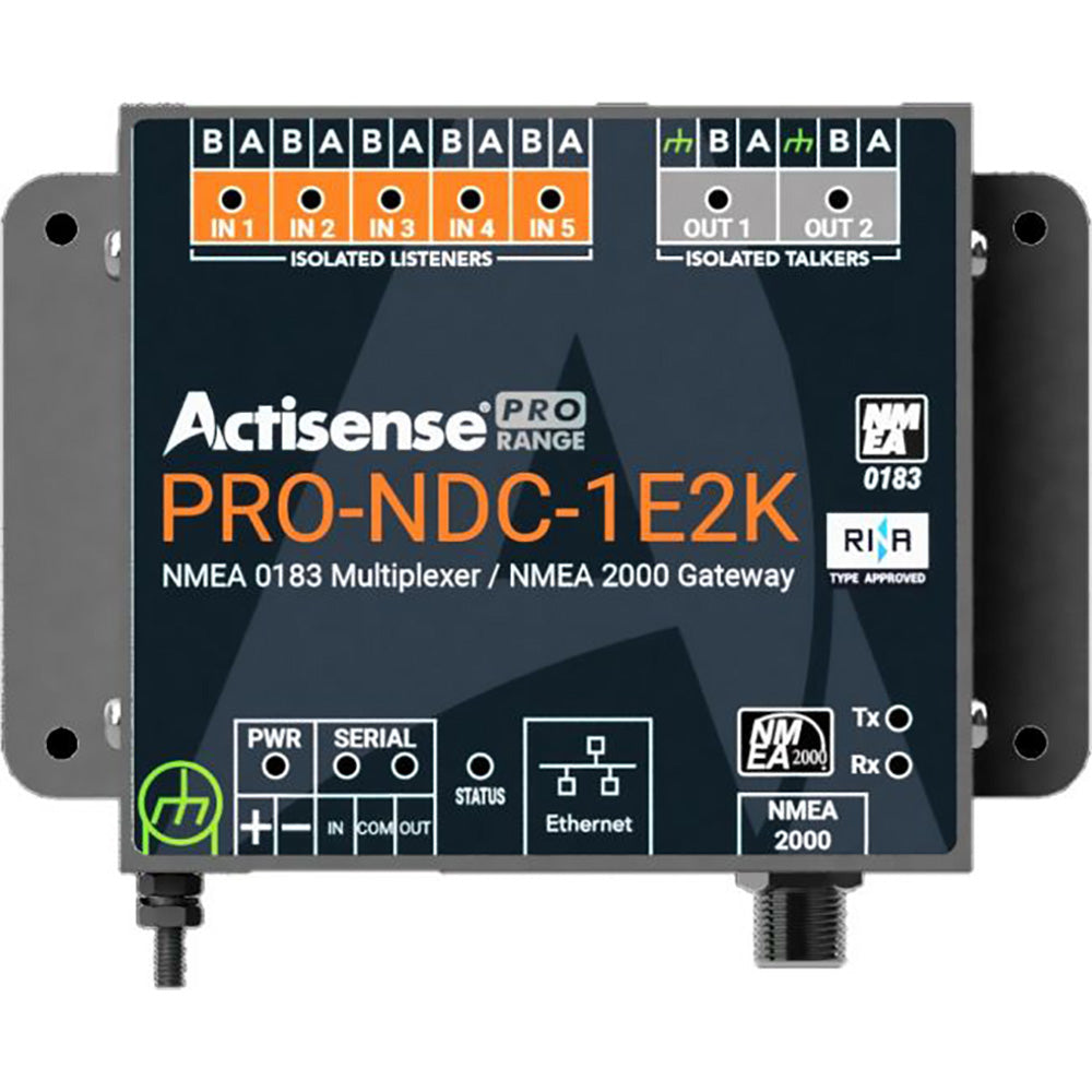 Actisense PRO-NDC-1E2K NMEA 0183 Multiplexer & NMEA 2000 Gateway with Ethernet, RINA Type Approved, Stainless Steel