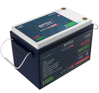 Epoch Batteries 12V 300Ah Heated LiFePO4 Deep Cycle Battery