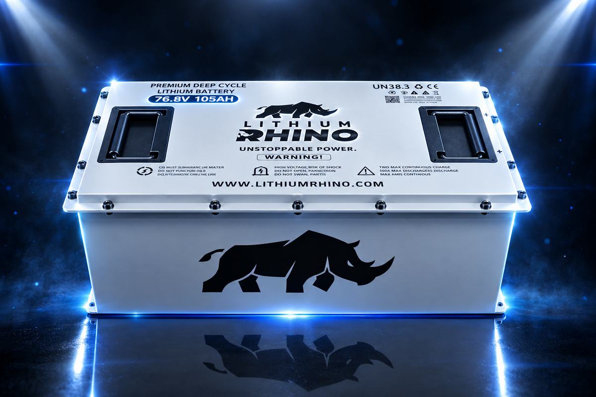 Lithium Rhino 76V 105Ah self-heated lithium golf cart battery