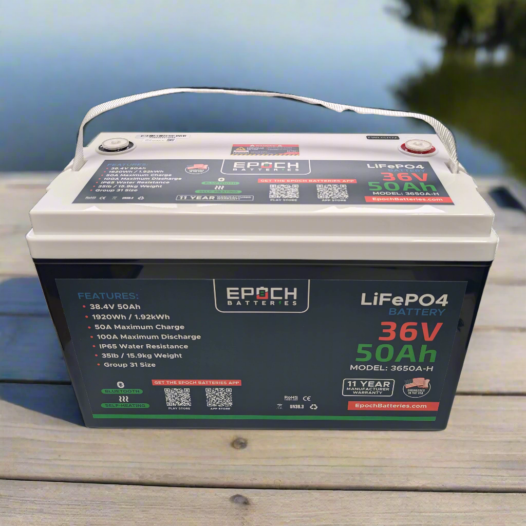 Epoch Batteries 36V 50Ah Heated LiFePO4 Battery With Bluetooth