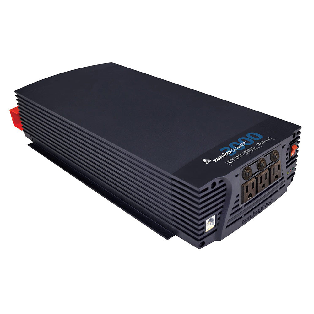 Samlex NTX-3000S-12 3000W Pure Sine Wave Inverter - 12V DC to 115V AC, 6000W Surge, 3 Outlets, LCD Remote Included