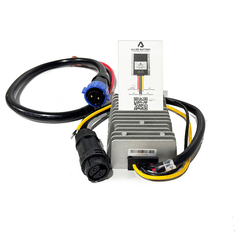 Allied 36V/48V to 12V Golf Cart Converter, 30A Waterproof