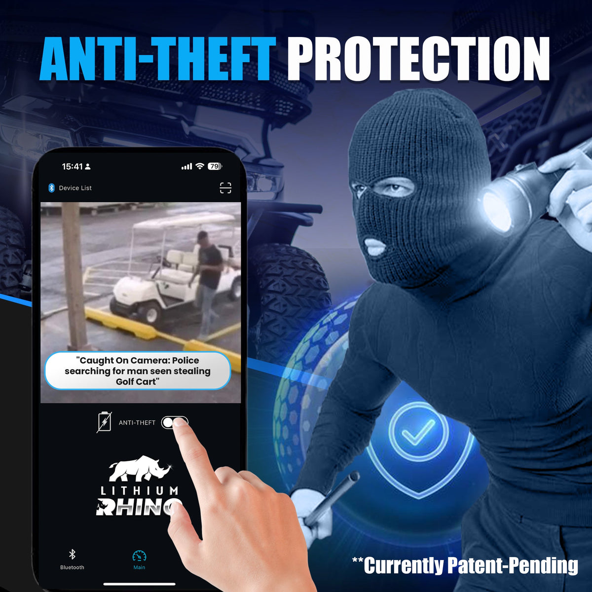 Lithium Rhino anti-theft feature