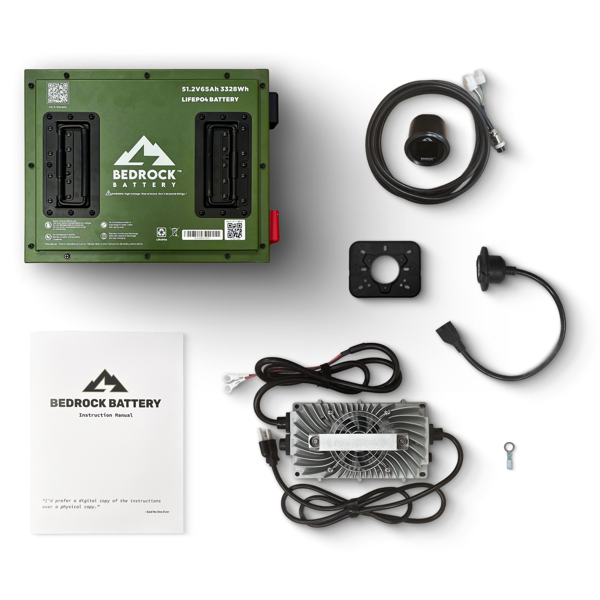 Bedrock Battery 48V 65Ah LiFePO4 Golf Cart Battery Conversion Kit With Bluetooth