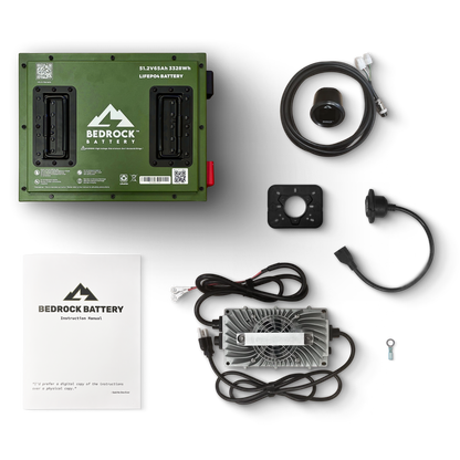 Bedrock Battery 48V 65Ah LiFePO4 Golf Cart Battery Conversion Kit With Bluetooth