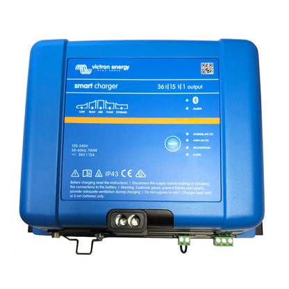 Victron Energy Smart IP43 Charger 36V 15A 120-240V 1 Output Bluetooth LiFePO4 Battery Charger PSC361550095