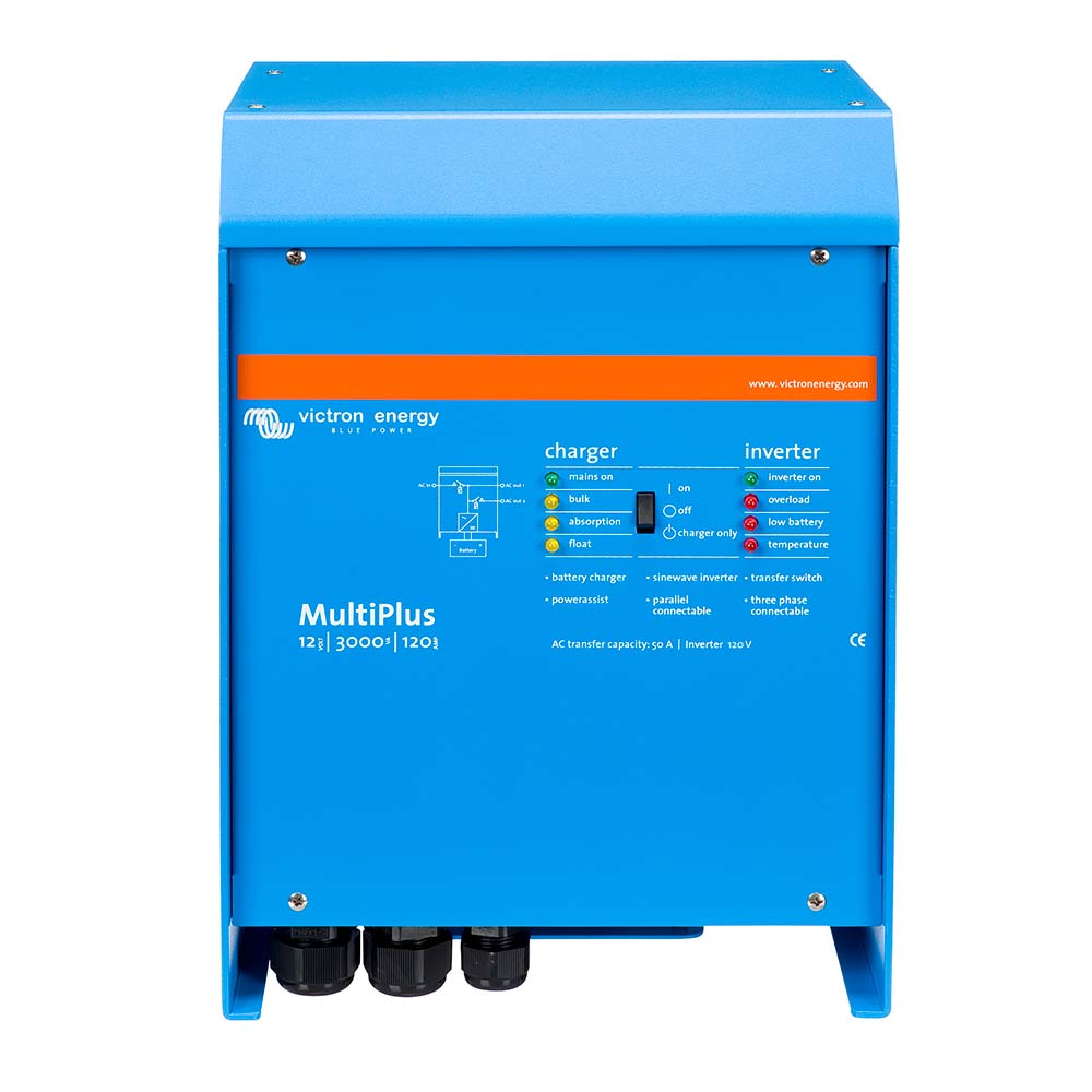 Victron Energy MultiPlus 12V 3000VA Inverter Charger 120A Battery Charger 120VAC 50A Transfer Switch