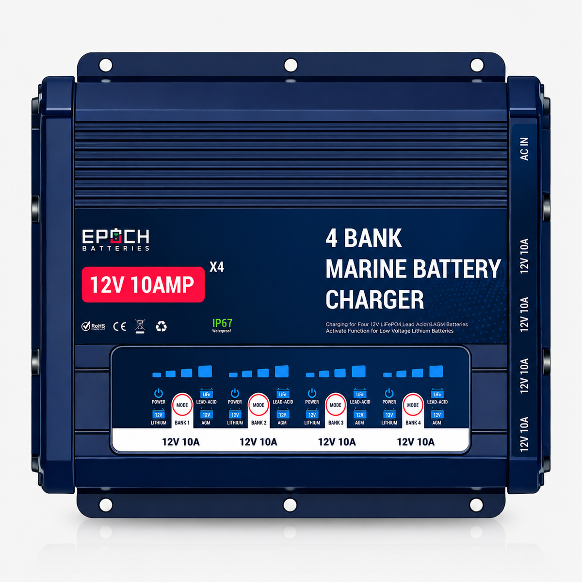 Epoch 4-bank 12V marine battery charger