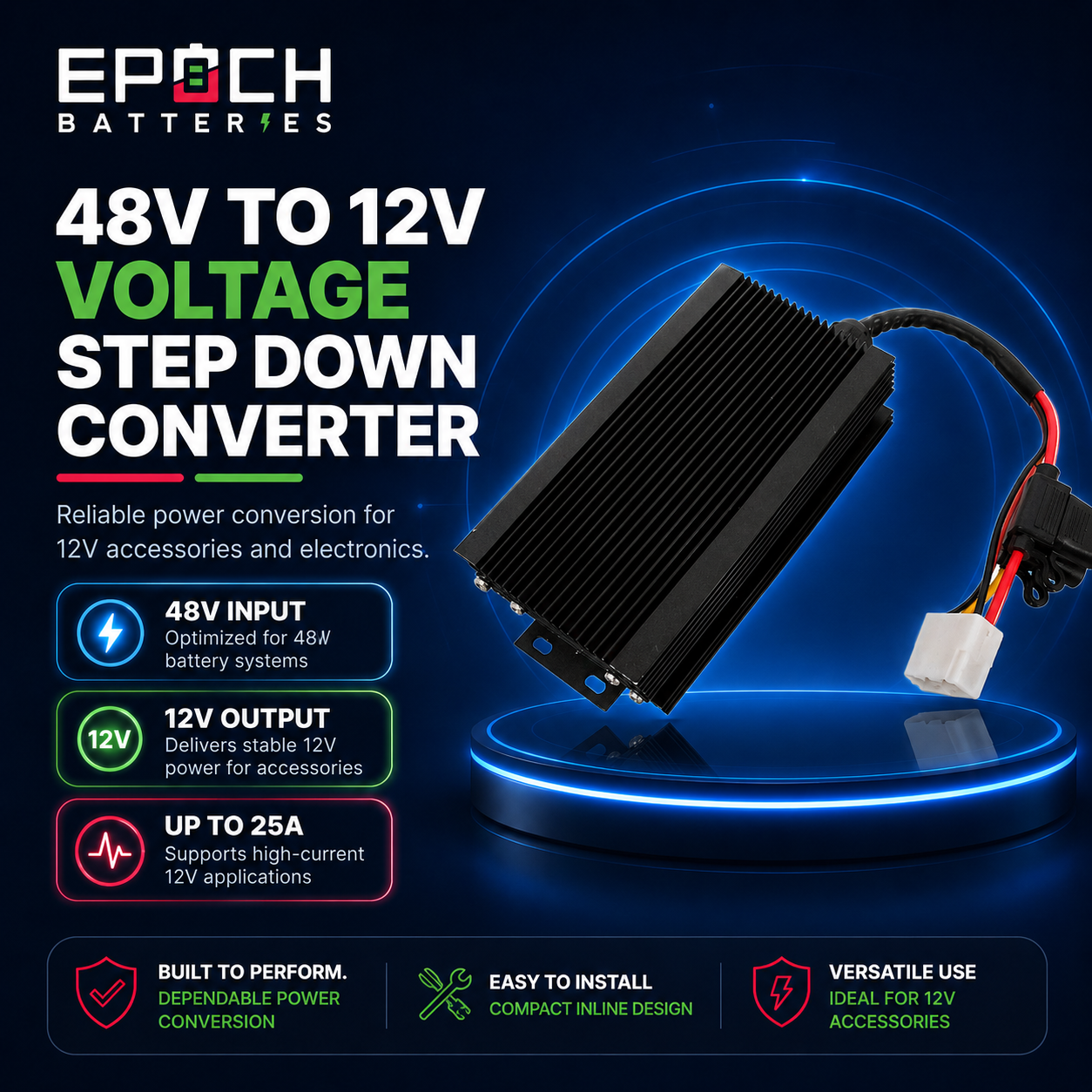Epoch Batteries 48V 105Ah LiFePO4 Golf Cart Kit With Bluetooth