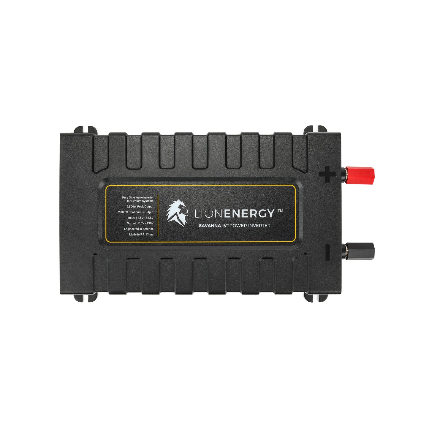 Lion Energy Savanna IV 2000W Pure Sine Wave Power Inverter - 12V DC to 120V AC Off-Grid Inverter