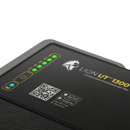 Lion Energy UT 1300 BT-H 12V 105Ah LiFePO4 Lithium Battery (1344Wh) – Heated, Bluetooth, 150A Continuous Discharge Deep Cycle Battery