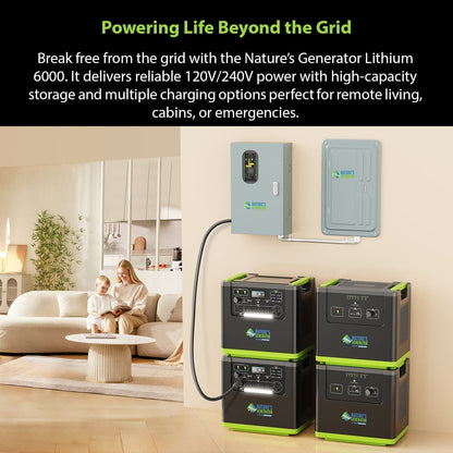 Nature's Generator Lithium 6000 3840Wh LiFePO4 Power Pod